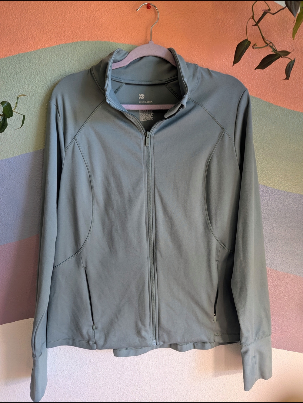 all in motion Sea Glass Green Full-Zip Performance Jacket